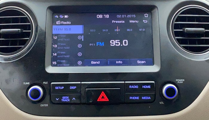 2018 Hyundai Grand i10 SPORTZ 1.2 KAPPA VTVT, Petrol, Manual, 89,538 km, Infotainment System