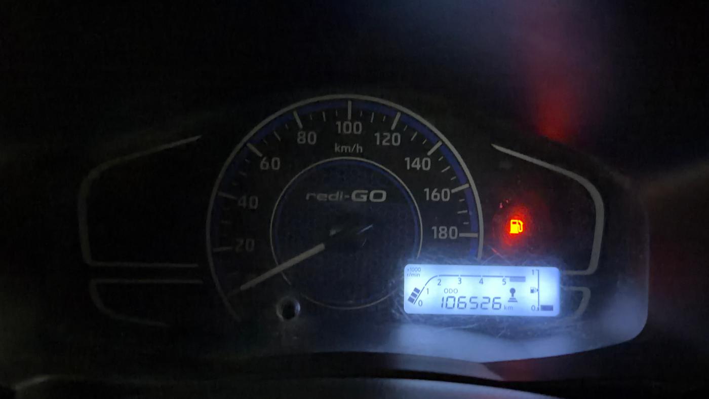 2021 Datsun Redi Go T, Petrol, Manual, 1,06,598 km, Odometer Image