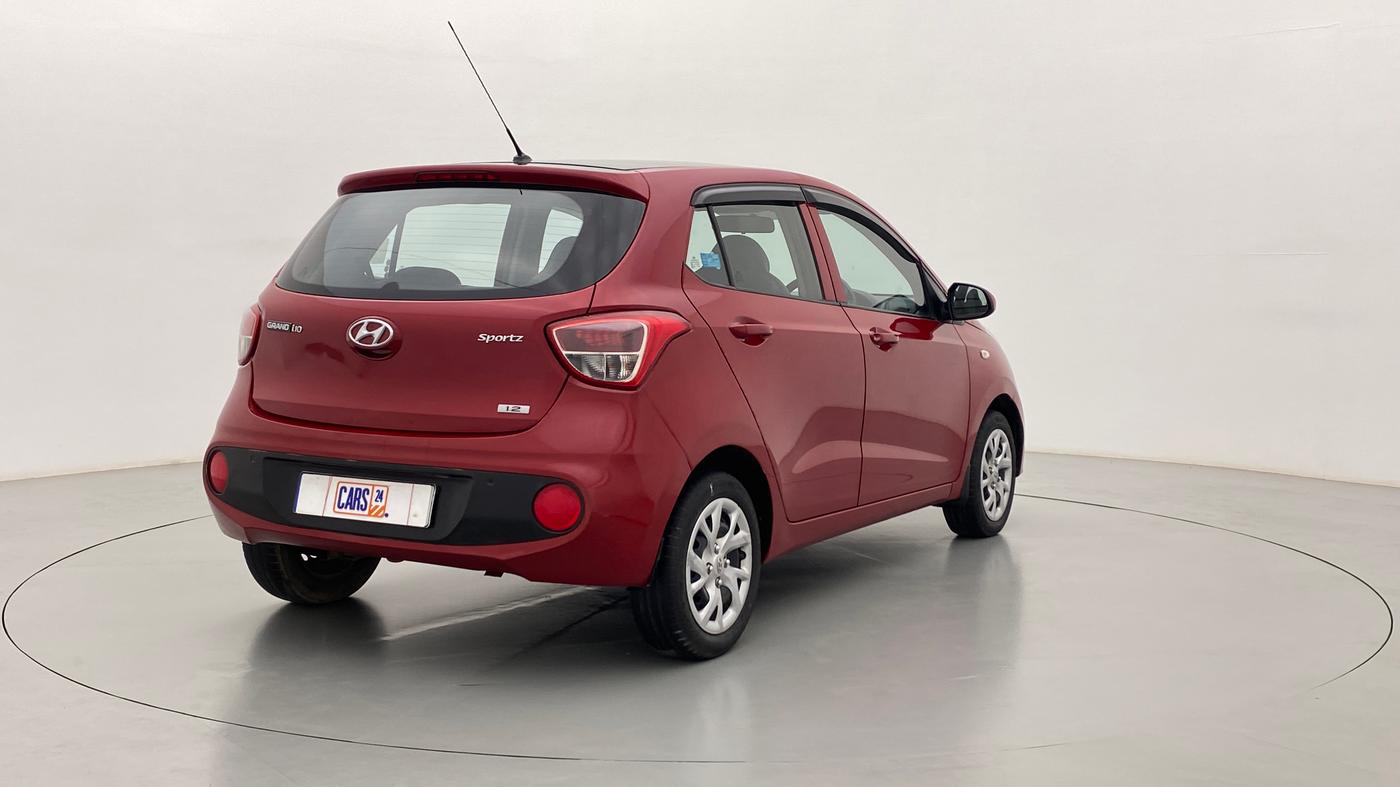2017 Hyundai Grand i10 SPORTZ 1.2 KAPPA VTVT, Petrol, Manual, 50,774 km, Right Back Diagonal
