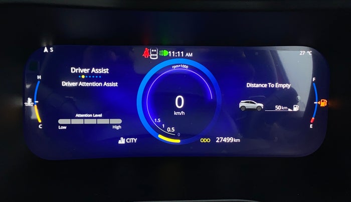 2023 Tata NEXON FEARLESS + SUNROOF DCA DUAL TONE 1.2 PETROL, Petrol, Automatic, 27,496 km, Odometer Image