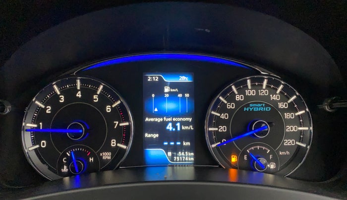 2018 Maruti Ciaz ALPHA 1.5 SHVS PETROL, Petrol, Manual, 75,166 km, Odometer Image