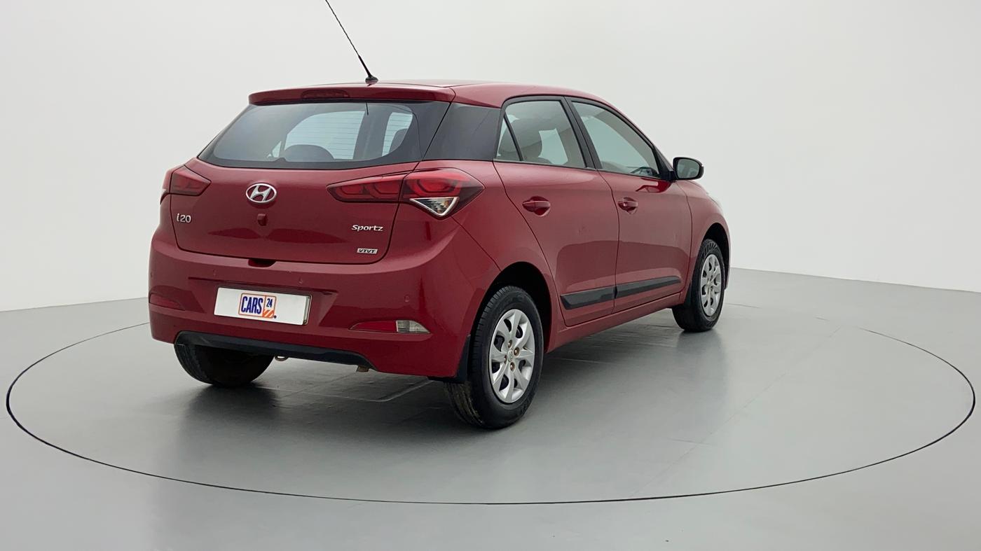2017 Hyundai Elite i20 SPORTZ 1.2, Petrol, Manual, 16,719 km, Right Back Diagonal (45- Degree) View