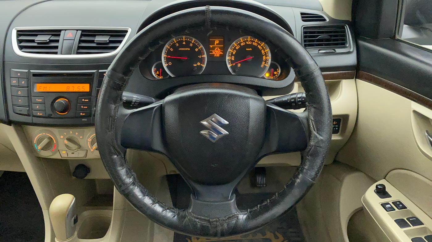 2012 Maruti Swift Dzire VXI AMT, Petrol, Automatic, 52,992 km, Steering Wheel Close Up