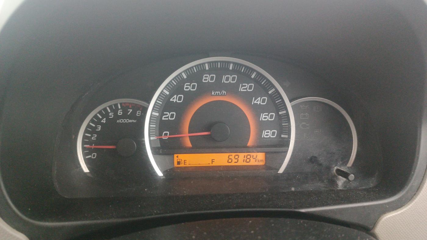 2013 Maruti Wagon R 1.0 VXI, Petrol, Manual, 69,184 km, Odometer Image