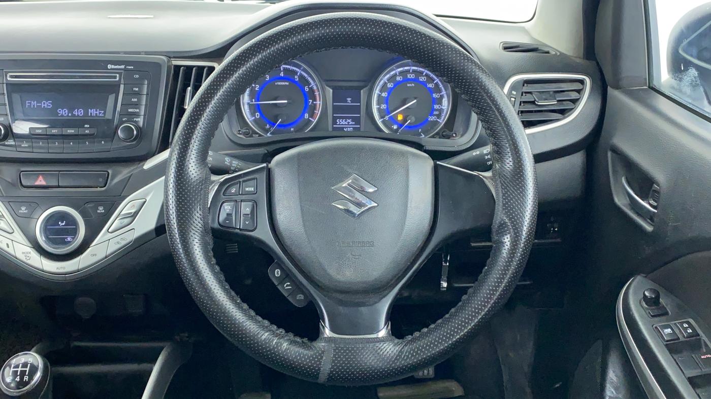 2017 Maruti Baleno DELTA PETROL 1.2, Petrol, Manual, 55,725 km, Steering Wheel Close Up