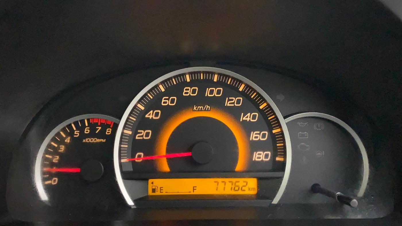 2013 Maruti Wagon R 1.0 VXI, Petrol, Manual, 77,762 km, Odometer Image