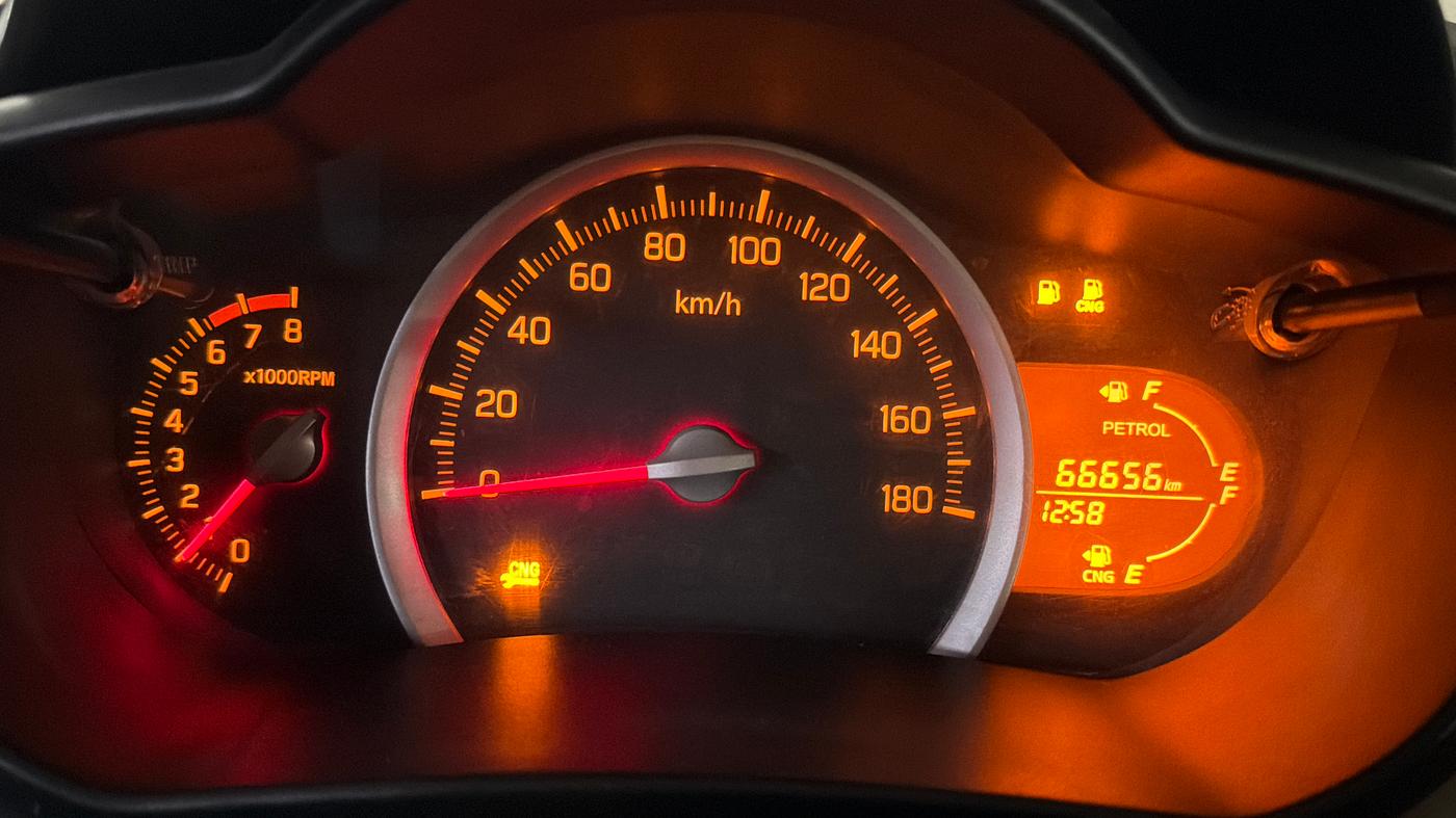 2014 Maruti Celerio VXI CNG, CNG, Manual, 66,646 km, Odometer Image