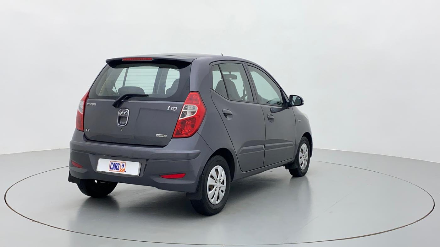2012 Hyundai i10 SPORTZ 1.2 KAPPA2, Petrol, Manual, 50,093 km, Right Back Diagonal