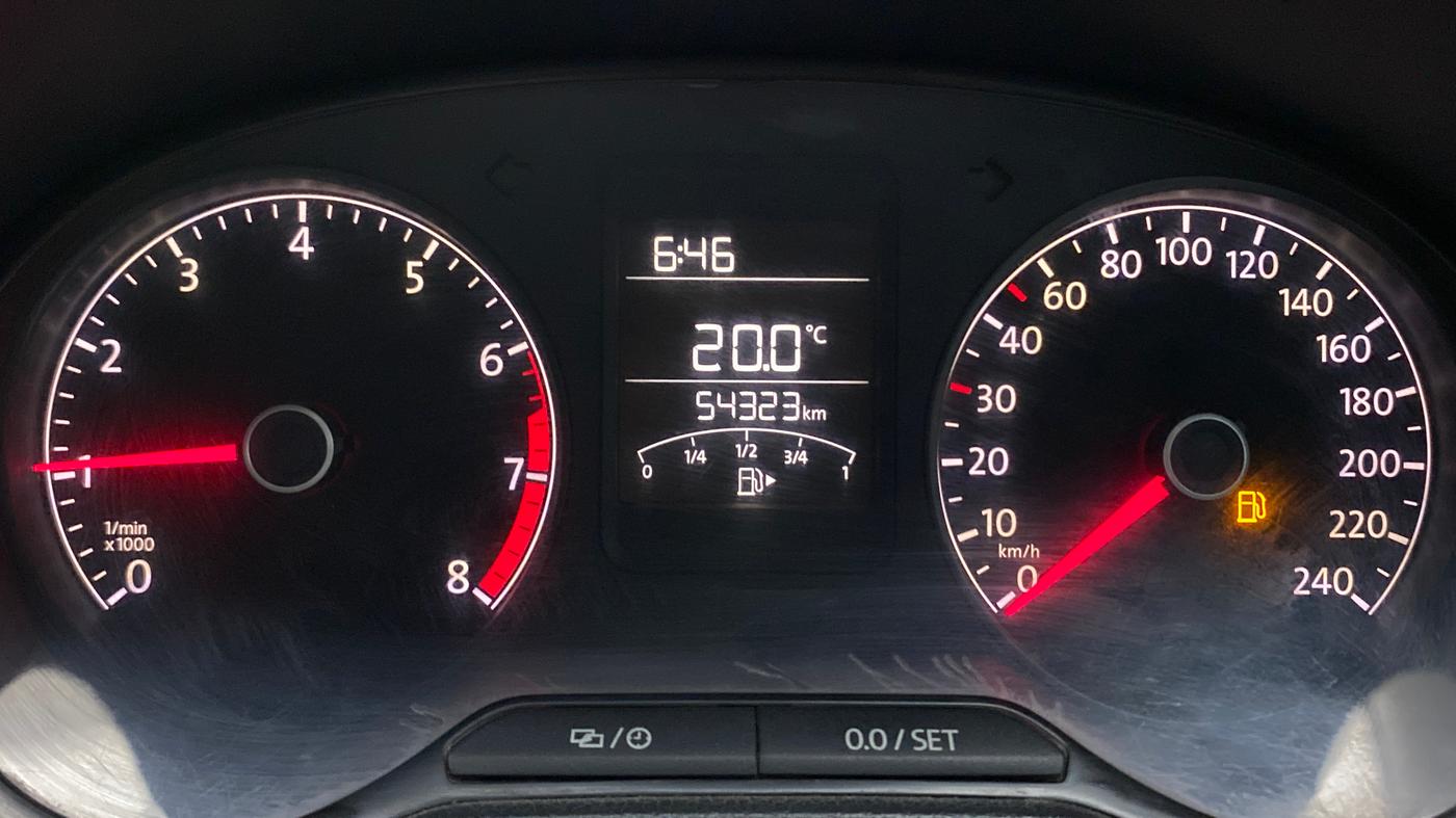 2020 Volkswagen Polo TRENDLINE 1.0L, Petrol, Manual, 54,715 km, Odometer Image