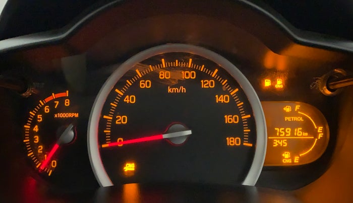 2018 Maruti Celerio VXI (O) CNG, CNG, Manual, 75,971 km, Odometer Image