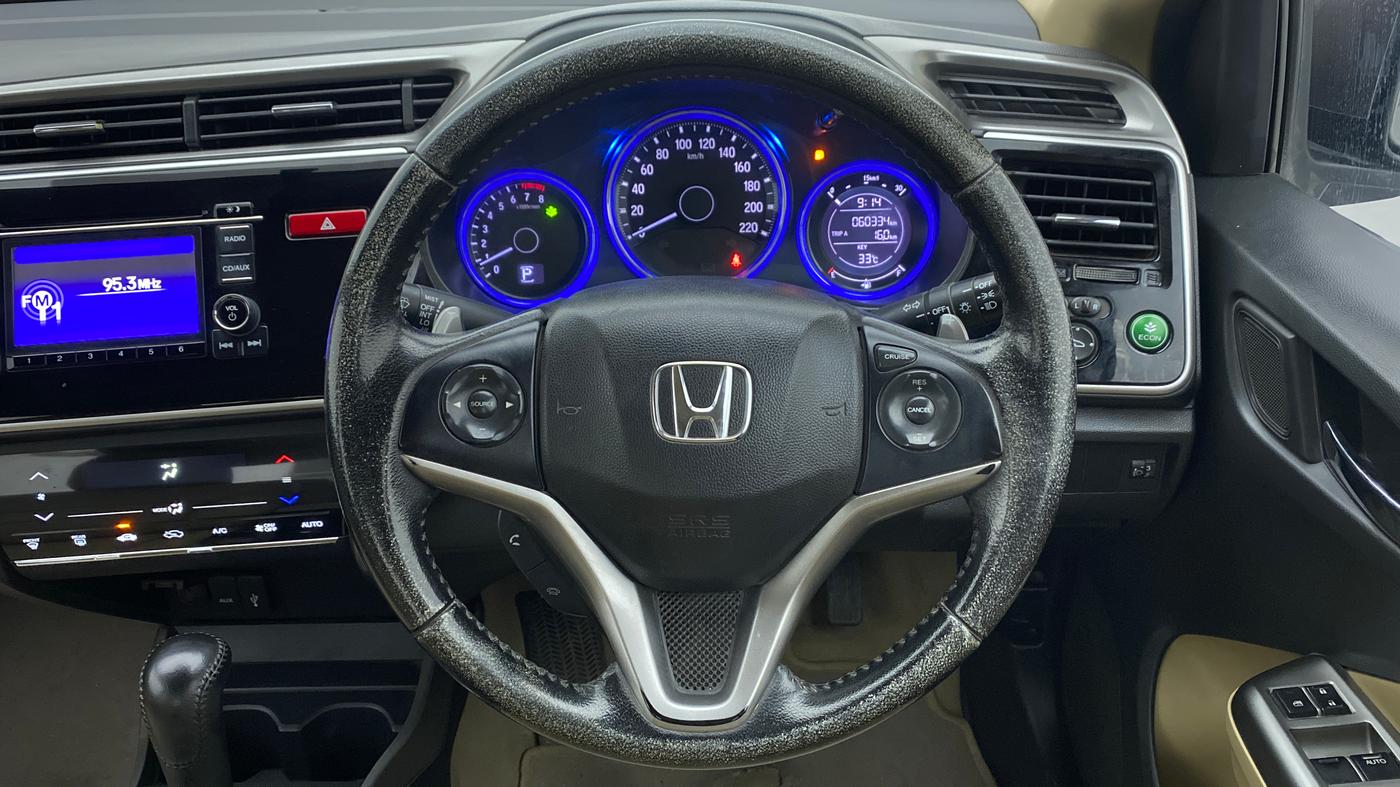 2015 Honda City VX CVT PETROL, Petrol, Automatic, 60,401 km, Steering Wheel Close Up