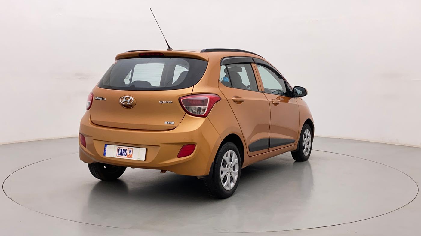 2015 Hyundai Grand i10 SPORTZ 1.2 KAPPA VTVT, Petrol, Manual, 69,263 km, Right Back Diagonal