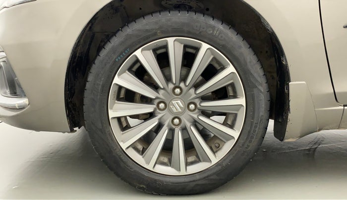 2018 Maruti Ciaz ALPHA  AT 1.5 SHVS PETROL, Petrol, Automatic, 80,362 km, Left Front Wheel