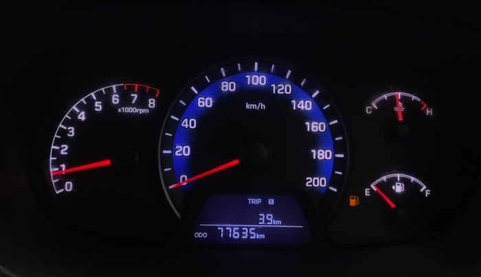 2014 Hyundai Xcent S (O) 1.2, Petrol, Manual, 77,632 km, Odometer Image