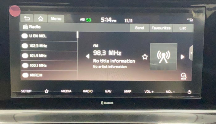 2021 KIA SELTOS HTX 1.5 PETROL, Petrol, Manual, 46,141 km, Infotainment System
