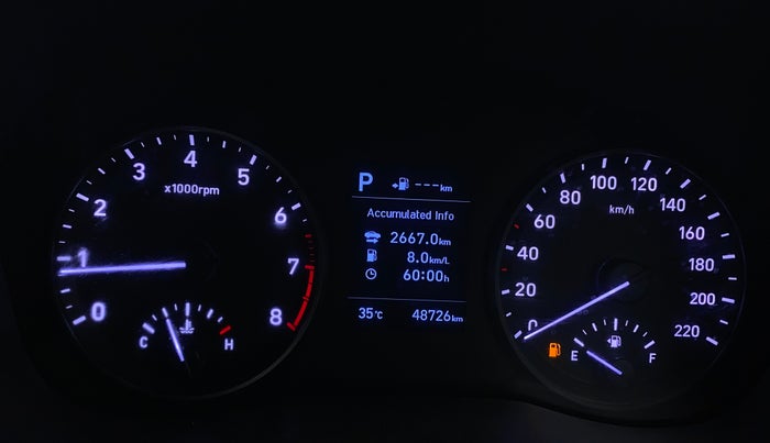 2019 Hyundai Verna 1.6 VTVT SX (O) AT, Petrol, Automatic, 48,723 km, Odometer Image