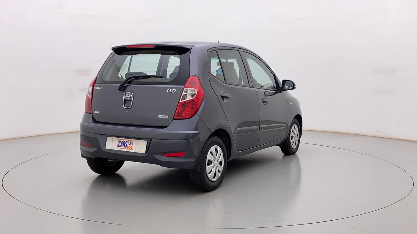 2012 Hyundai i10 SPORTZ 1.2 AT, Petrol, Automatic, 68,948 km, Right Back Diagonal