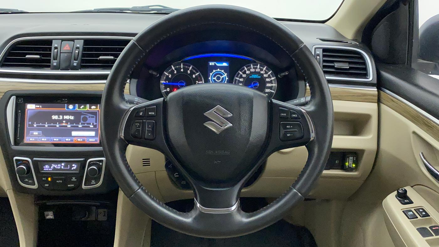 2019 Maruti Ciaz ALPHA 1.5 SHVS PETROL, CNG, Manual, 19,246 km, Steering Wheel Close Up
