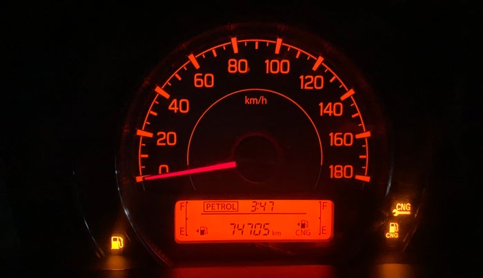 2022 Maruti Celerio VXI CNG, CNG, Manual, 74,698 km, Odometer Image