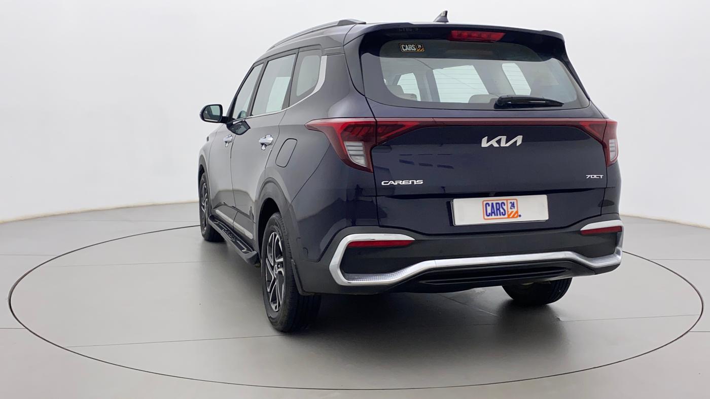 2022 KIA CARENS LUXURY PLUS 1.4 PETROL DCT 7 STR, Petrol, Automatic, 8,510 km, Left Back Diagonal