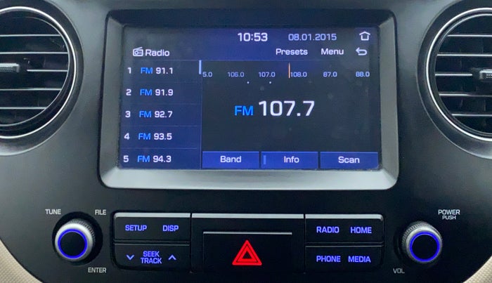 2018 Hyundai Grand i10 SPORTZ 1.2 KAPPA VTVT, Petrol, Manual, 34,805 km, Infotainment System