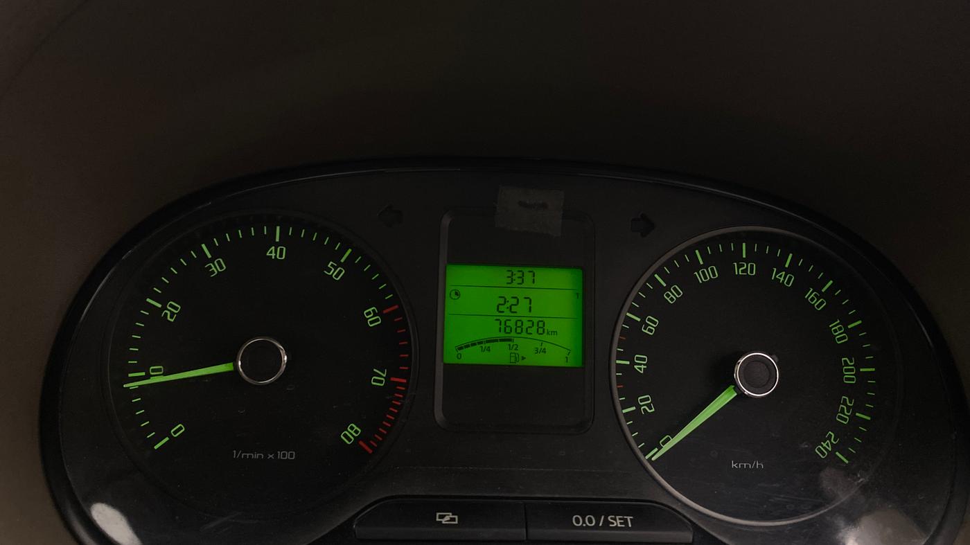 2013 Skoda Rapid ELEGANCE 1.6 MPI MT, Petrol, Manual, 76,730 km, Odometer Image