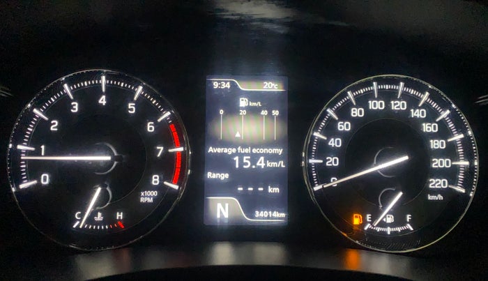 2023 Toyota Glanza V AMT, Petrol, Automatic, 34,013 km, Odometer Image