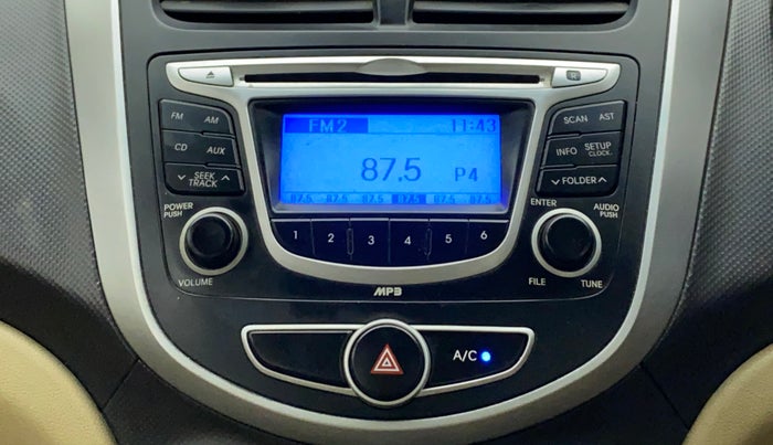 2012 Hyundai Verna FLUIDIC 1.4 VTVT, Petrol, Manual, 62,891 km, Infotainment System