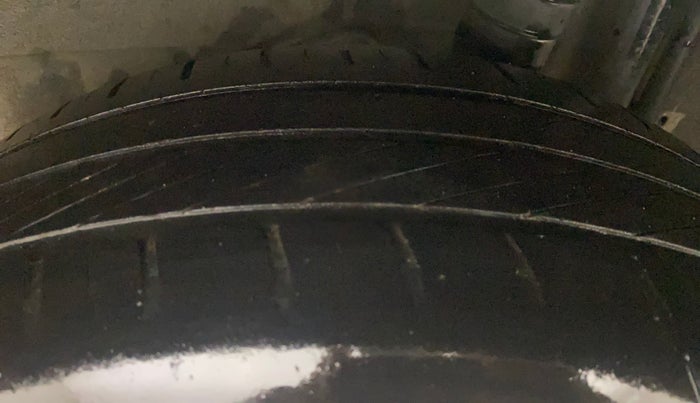2014 Nissan Micra XV CVT, Petrol, Automatic, 1,02,505 km, Left Rear Tyre Tread