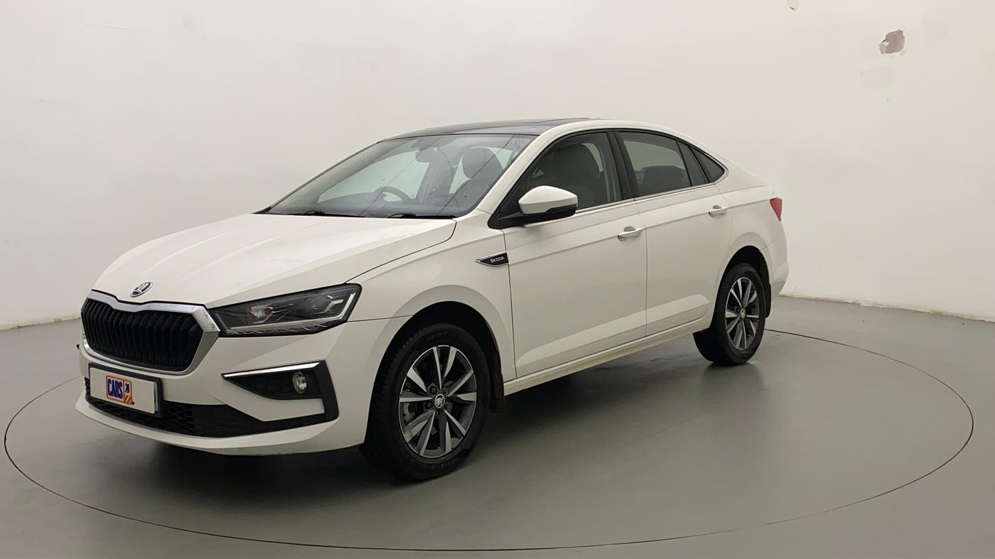 2023 Skoda SLAVIA STYLE 1.5L TSI DSG, Petrol, Automatic, 4,837 km, Left Front Diagonal