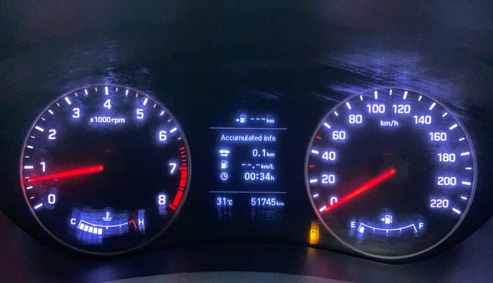 2019 Hyundai Elite i20 ASTA 1.2 (O), Petrol, Manual, 51,810 km, Odometer Image