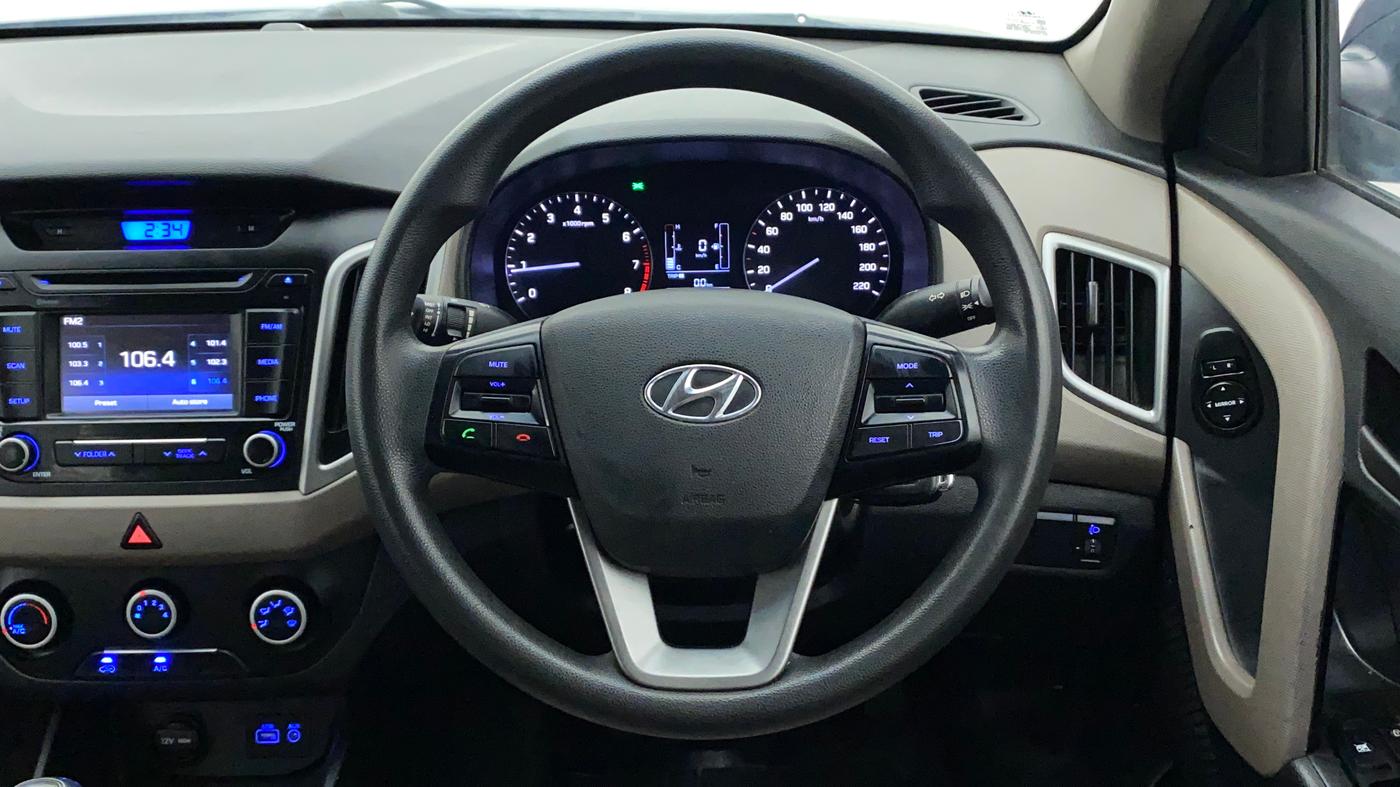 2016 Hyundai Creta E PLUS 1.6 PETROL, Petrol, Manual, 75,580 km, Steering Wheel Close Up