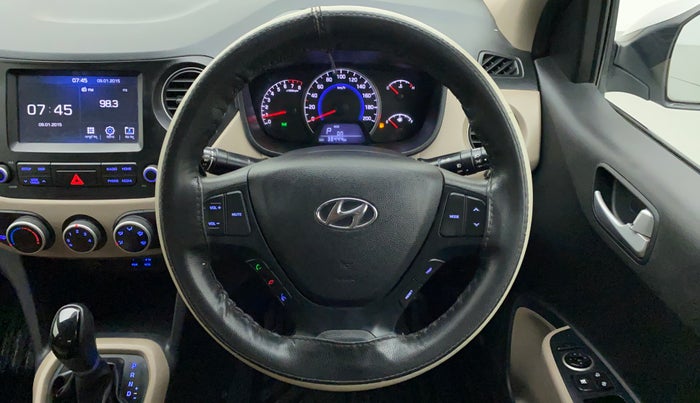 2017 Hyundai Grand i10 SPORTZ (O) AT 1.2 KAPPA VTVT, Petrol, Automatic, 38,444 km, Steering Wheel Close Up