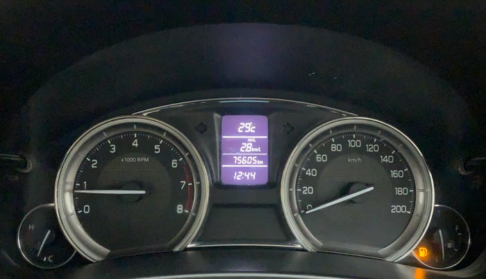 2016 Maruti Ciaz ZXI+, Petrol, Manual, 75,603 km, Odometer Image