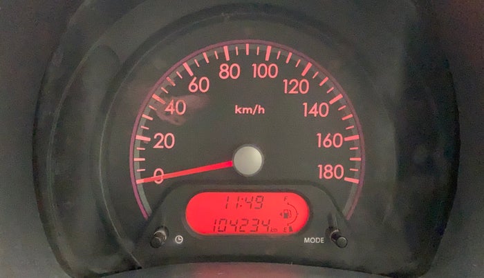 2010 Maruti A Star VXI, Petrol, Manual, 1,04,525 km, Odometer Image