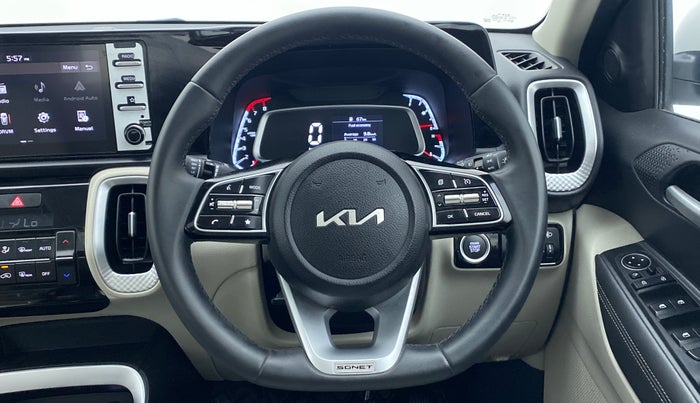 2021 KIA SONET HTX 1.0 IMT, Petrol, Manual, 13,373 km, Steering Wheel Close Up