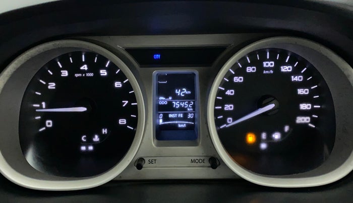 2017 Tata Tiago XZ PETROL, Petrol, Manual, 75,452 km, Odometer Image