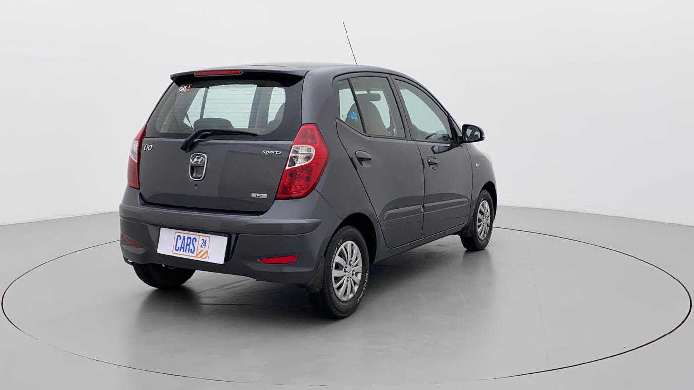 2013 Hyundai i10 SPORTZ 1.2, Petrol, Manual, 71,786 km, Right Back Diagonal