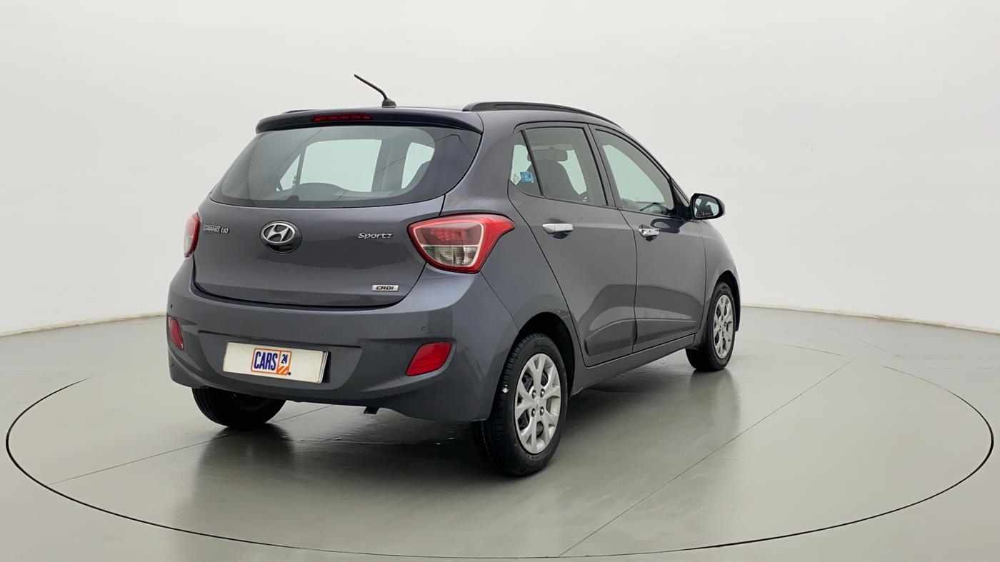 2013 Hyundai Grand i10 SPORTZ 1.1 CRDI, Diesel, Manual, 1,09,085 km, Right Back Diagonal