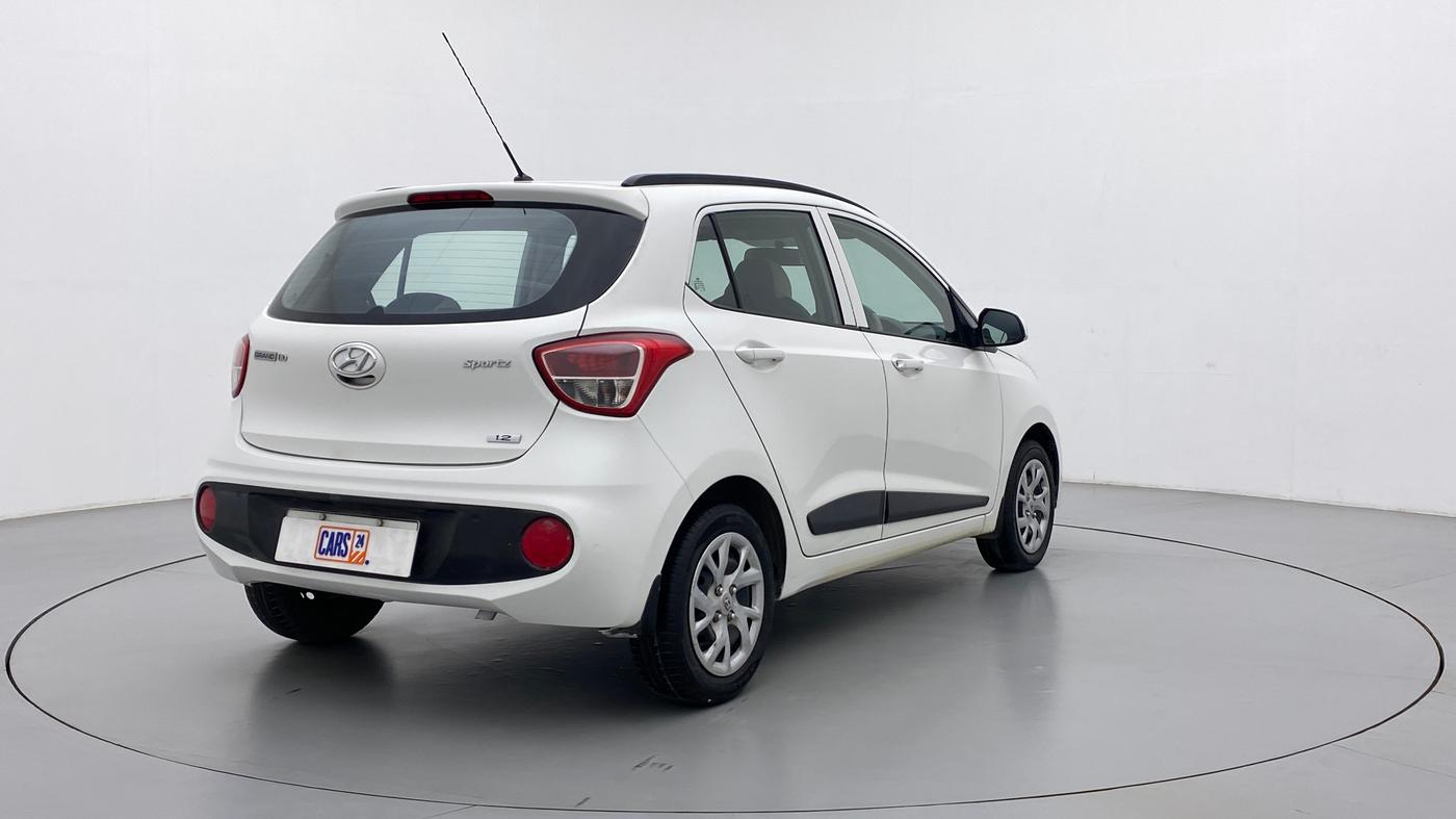 2017 Hyundai Grand i10 Sportz(O) 1.2 MT, Petrol, Manual, 35,500 km, Right Back Diagonal