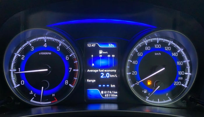 2017 Maruti Baleno ALPHA 1.2 K12, Petrol, Manual, 45,215 km, Odometer Image
