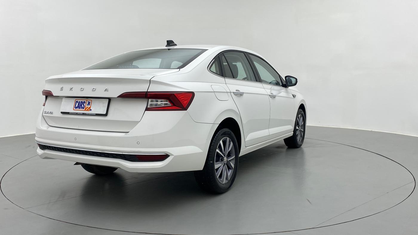 2022 Skoda SLAVIA STYLE 1.0 TSI AT, Petrol, Automatic, 2,129 km, Right Back Diagonal