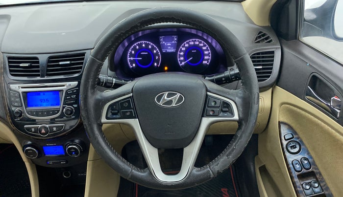 2013 Hyundai Verna FLUIDIC 1.6 SX VTVT OPT, Petrol, Manual, 75,571 km, Steering Wheel Close Up