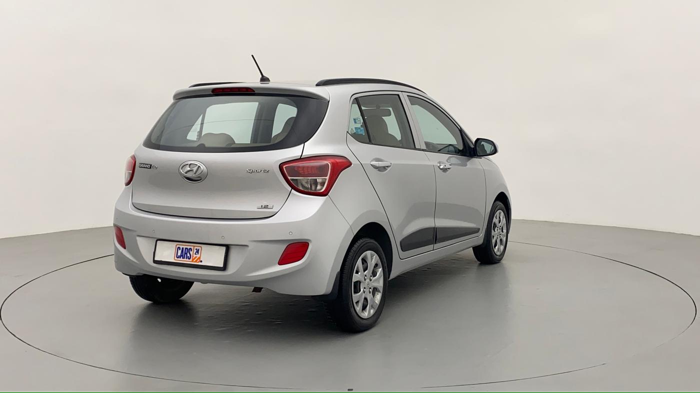 2014 Hyundai Grand i10 SPORTZ 1.2 KAPPA VTVT, Petrol, Manual, 44,778 km, Right Back Diagonal (45- Degree) View