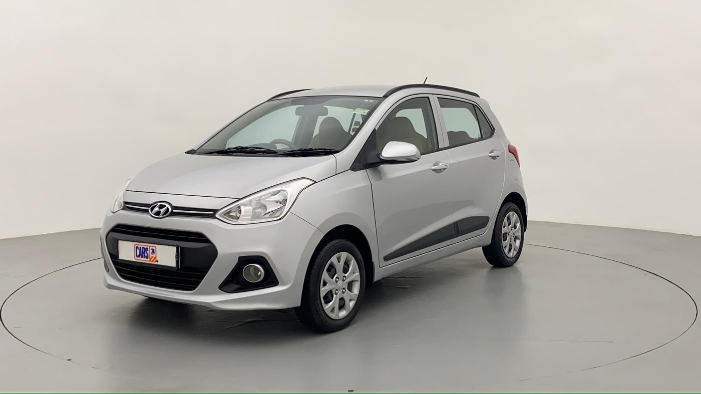 2014 Hyundai Grand i10 SPORTZ 1.2 KAPPA VTVT, Petrol, Manual, 44,778 km, Left Front Diagonal (45- Degree) View
