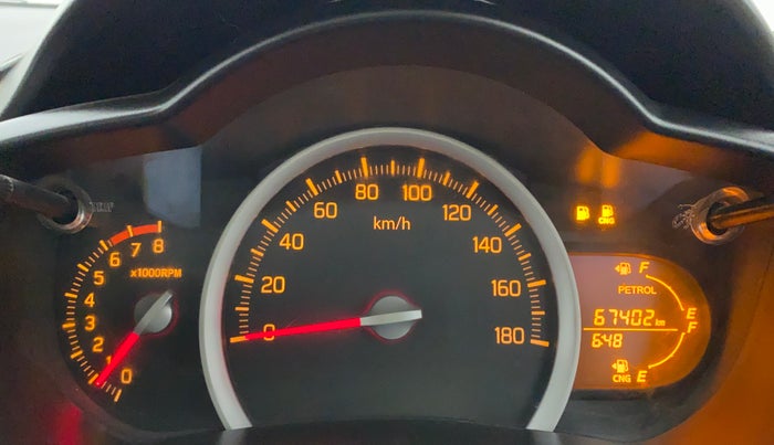 2018 Maruti Celerio VXI CNG D, CNG, Manual, 67,456 km, Odometer Image