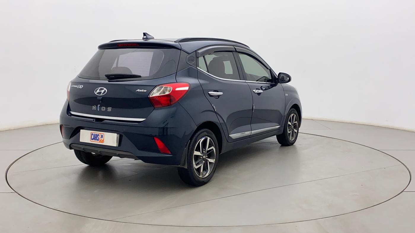 2021 Hyundai GRAND I10 NIOS ASTA AMT 1.2 KAPPA VTVT, Petrol, Automatic, 34,529 km, Right Back Diagonal