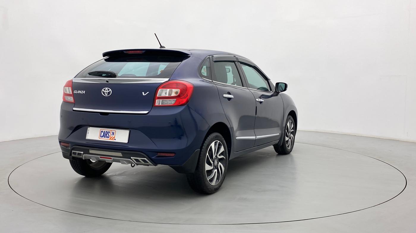 2021 Toyota Glanza V CVT, Petrol, Automatic, 11,499 km, Right Back Diagonal