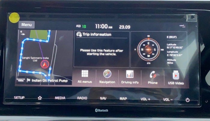 2019 KIA SELTOS HTX 1.5 PETROL MT, Petrol, Manual, 22,924 km, Infotainment System