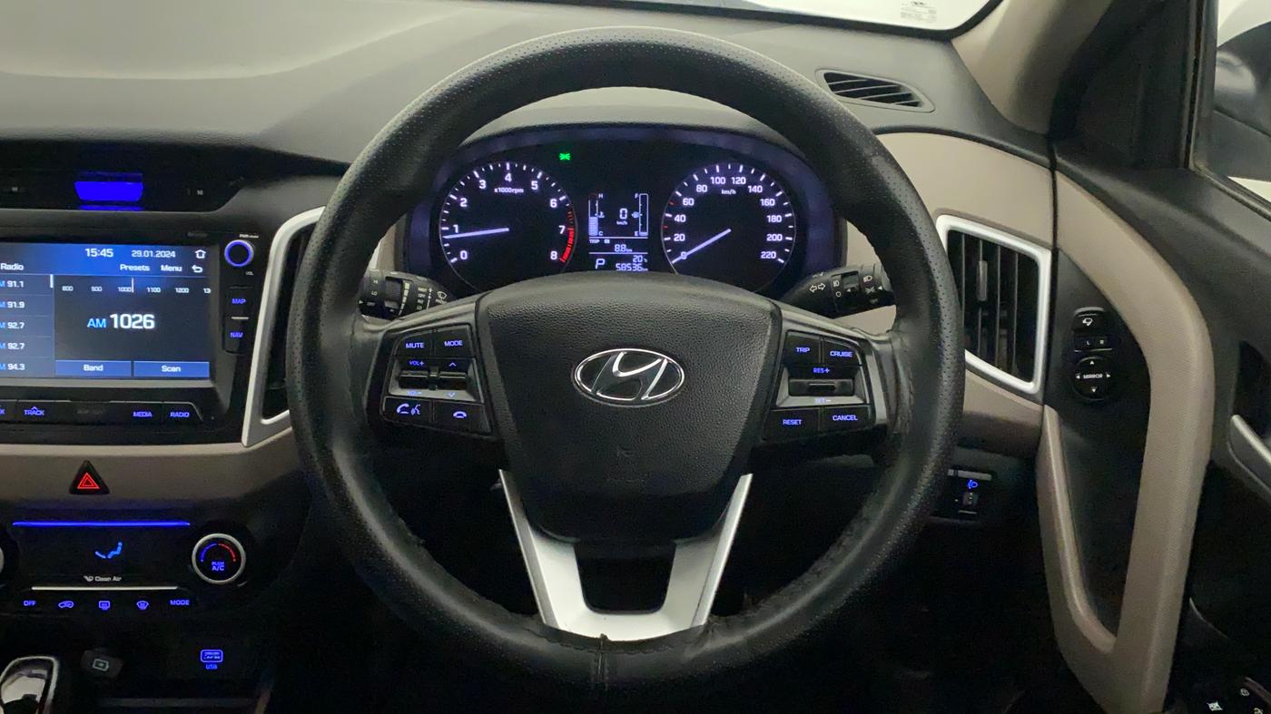 2018 Hyundai Creta SX AT 1.6 PETROL, Petrol, Automatic, 58,536 km, Steering Wheel Close Up